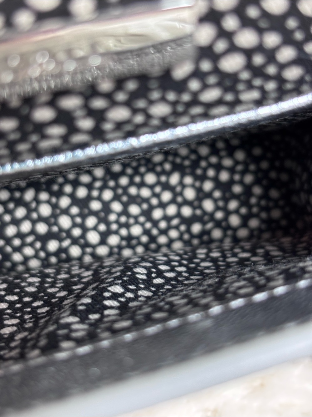 Loeffler Randall Silver Leather Metallic Crossbody Bag - Picture 15 of 16